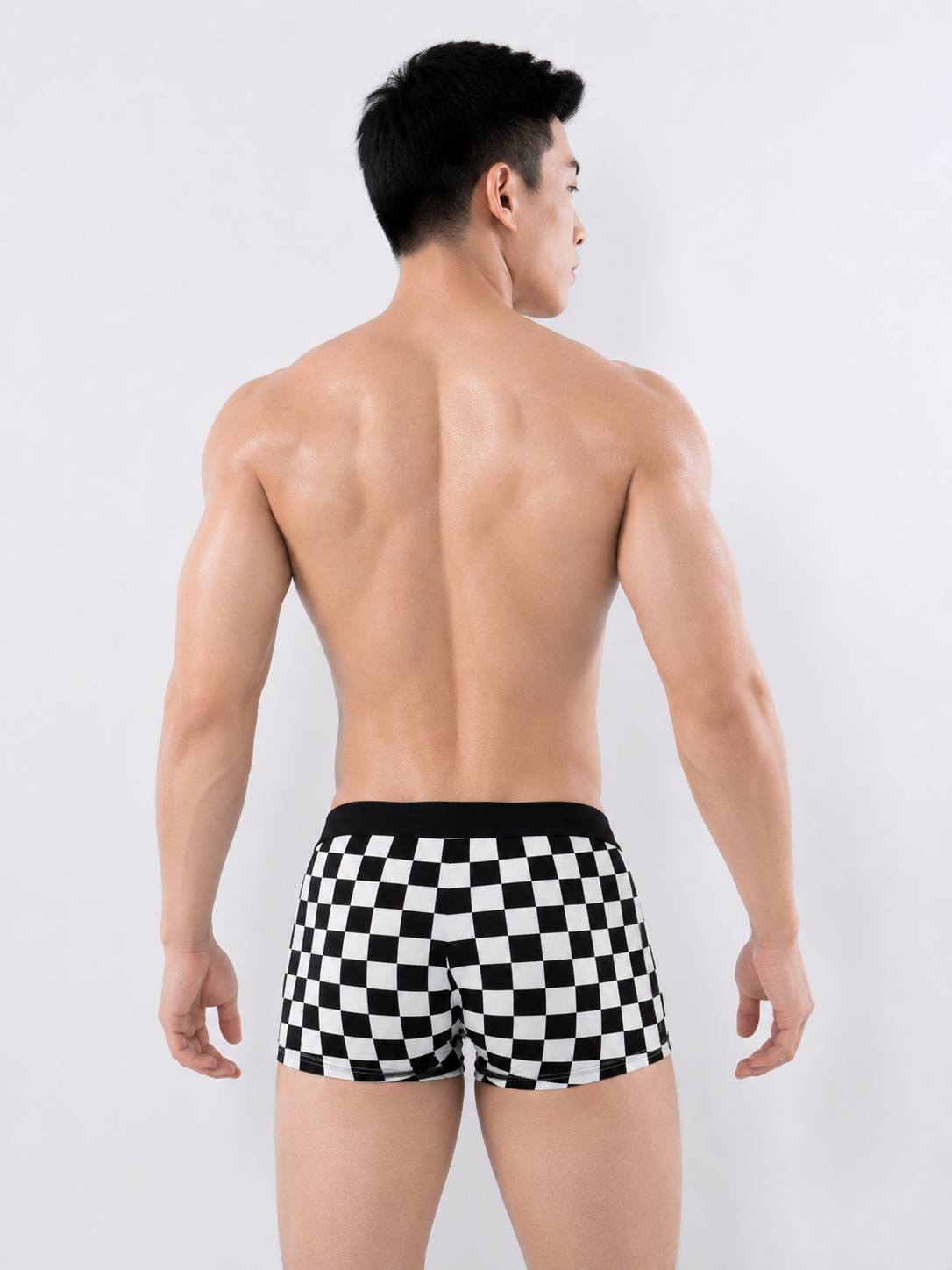 Boxer de sport en cotton à carreaux